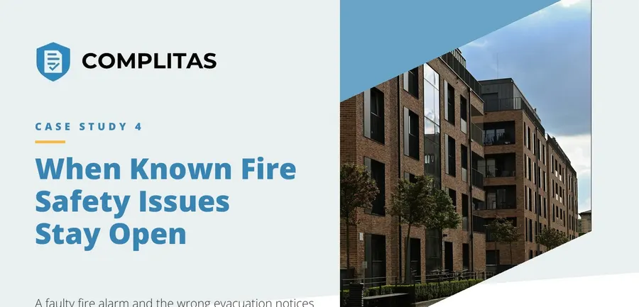 Cover of case study 4: When Known Fire Safety Issues Stay Open