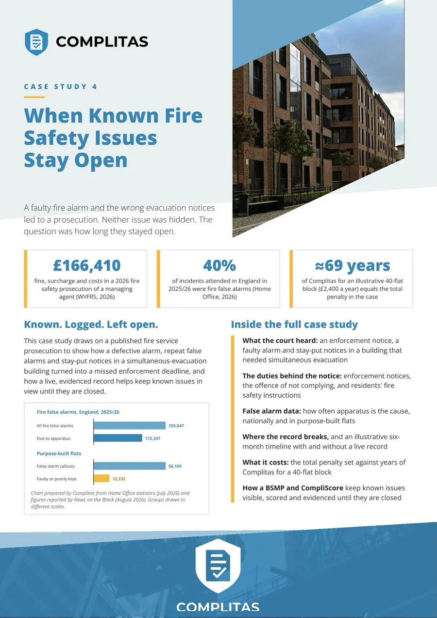 One-page summary of When Known Fire Safety Issues Stay Open